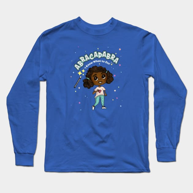 Abracadabra Book Cover Design Long Sleeve T-Shirt by Language Ninjas